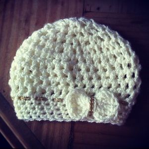 Hand made baby crochet beanie